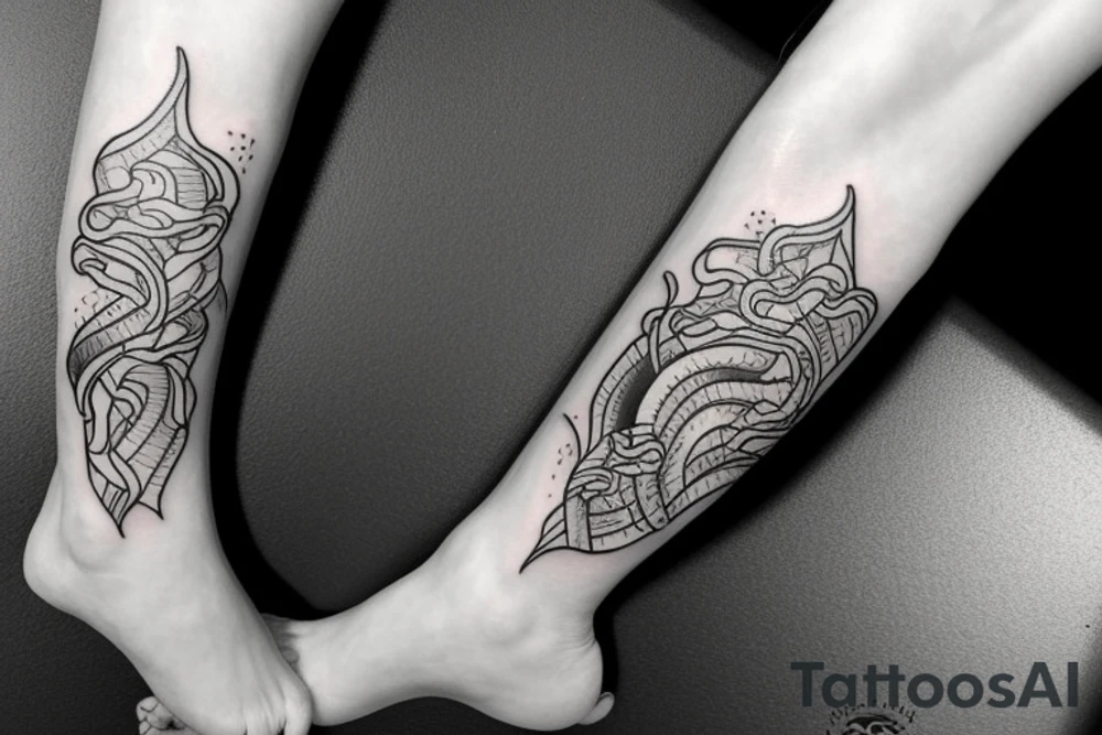 Jump of the end the water is clear and innocent tattoo idea