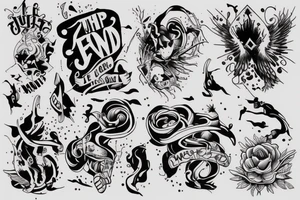 Jump of the end the water is clear and innocent tattoo idea