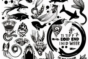 Jump of the end the water is clear and innocent tattoo idea