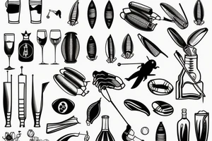 Cricket + alcohol tattoo idea