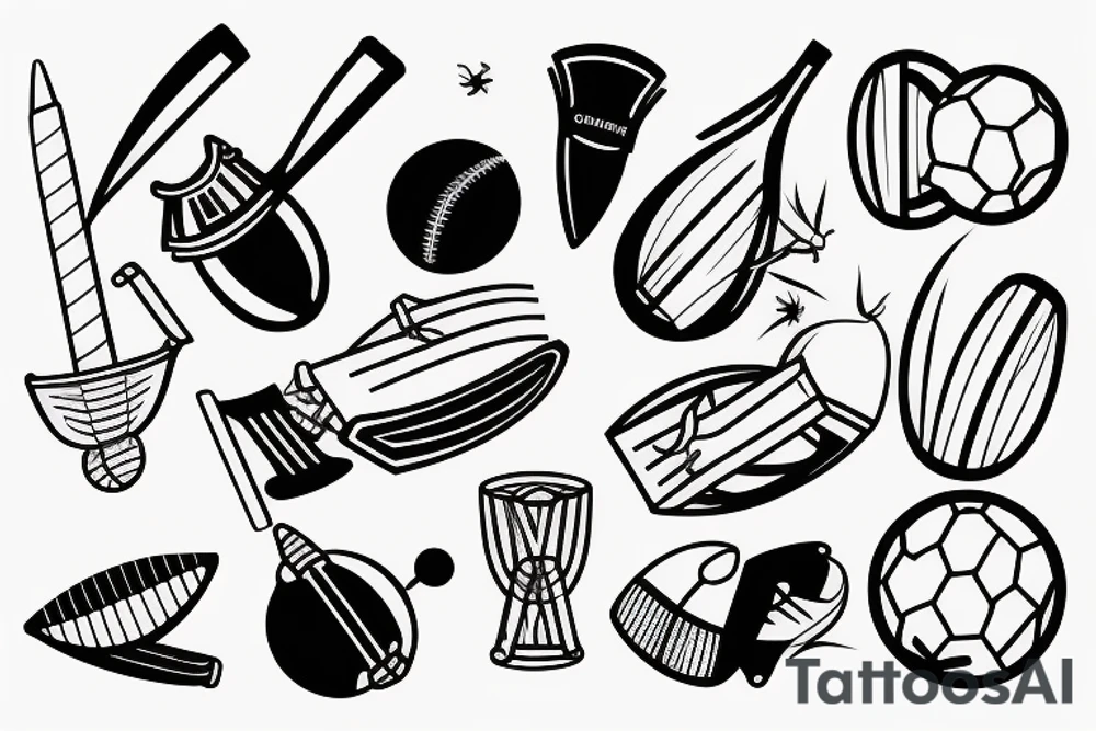 Cricket sport + alcohol tattoo idea