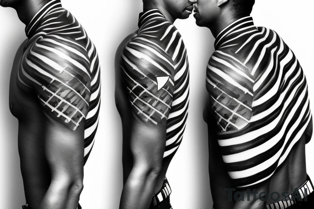 Tiger woods with a USA flag tattoo idea