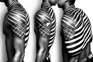 Tiger woods with a USA flag tattoo idea