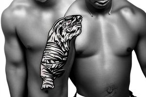 Tiger woods with a USA flag tattoo idea