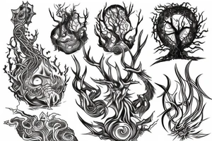 Yggdrasil on fire tattoo idea