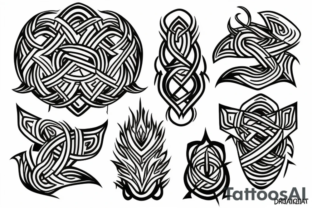Yggdrasil on fire tattoo idea