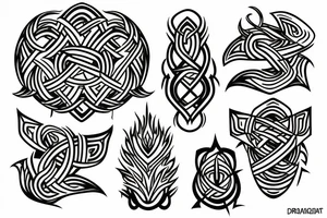 Yggdrasil on fire tattoo idea
