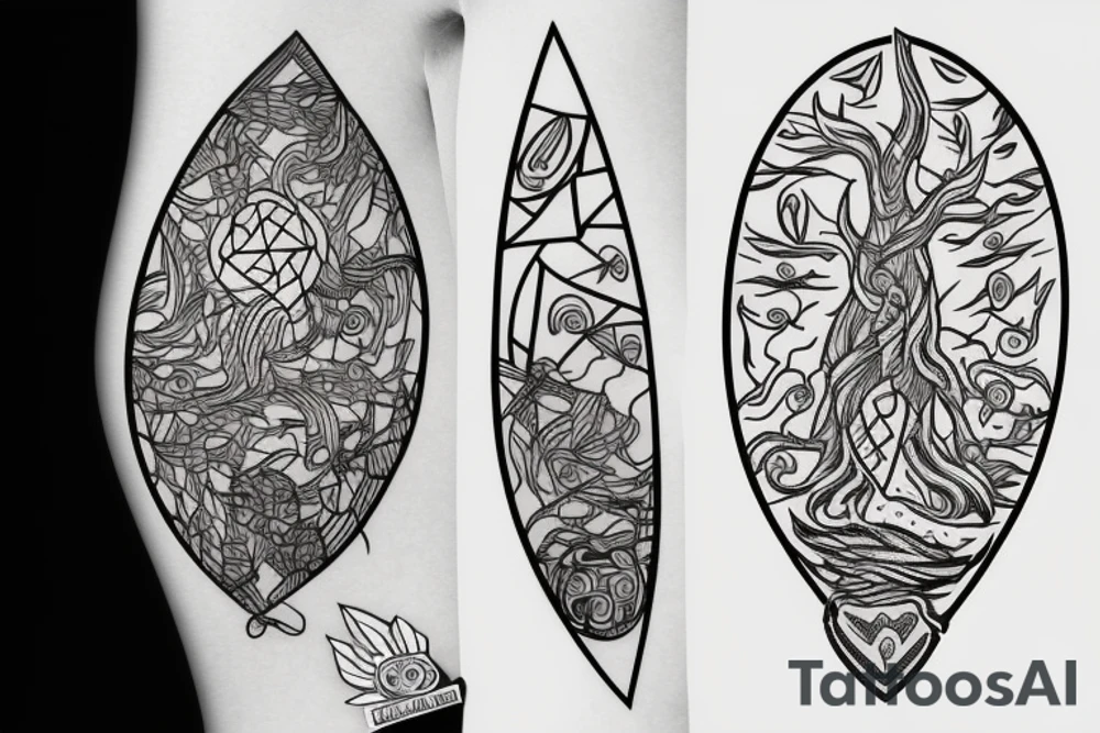 Yggdrasil on fire tattoo idea