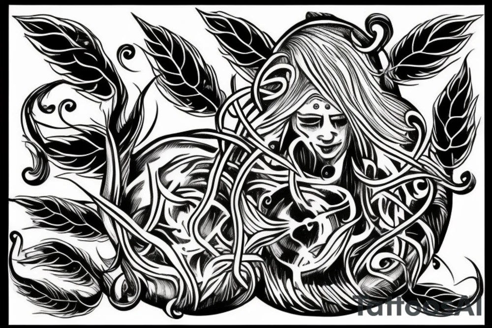 Yggdrasil on fire tattoo idea