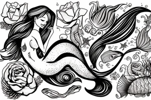 Beautiful mermaid tattoo idea