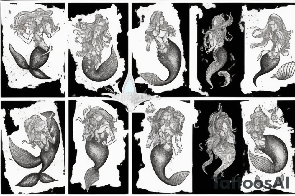 Beautiful mermaid tattoo idea