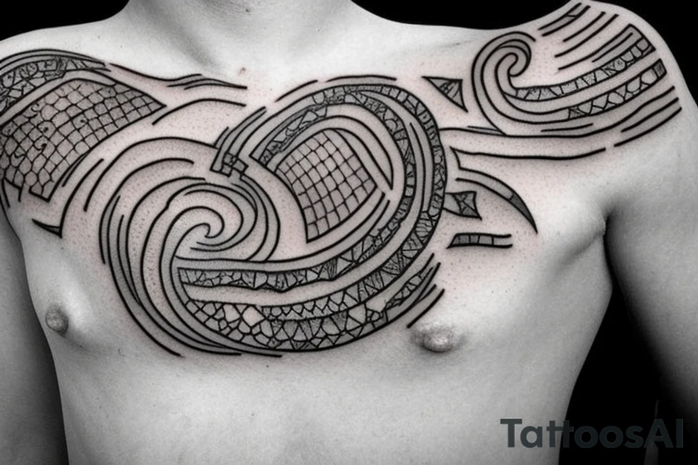 Stones and rocks and sand on arm tattoo idea