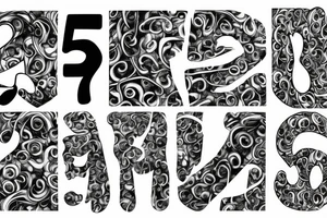Number 42 and an infinte sign on thigh tattoo idea