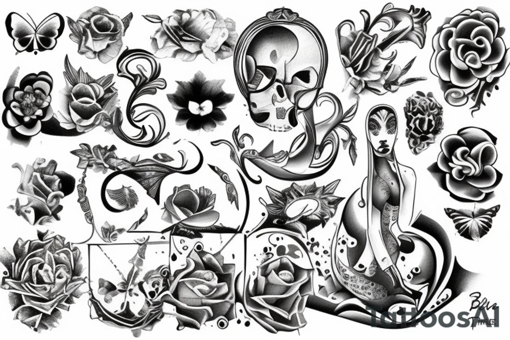 painting frame with blank inside tattoo idea