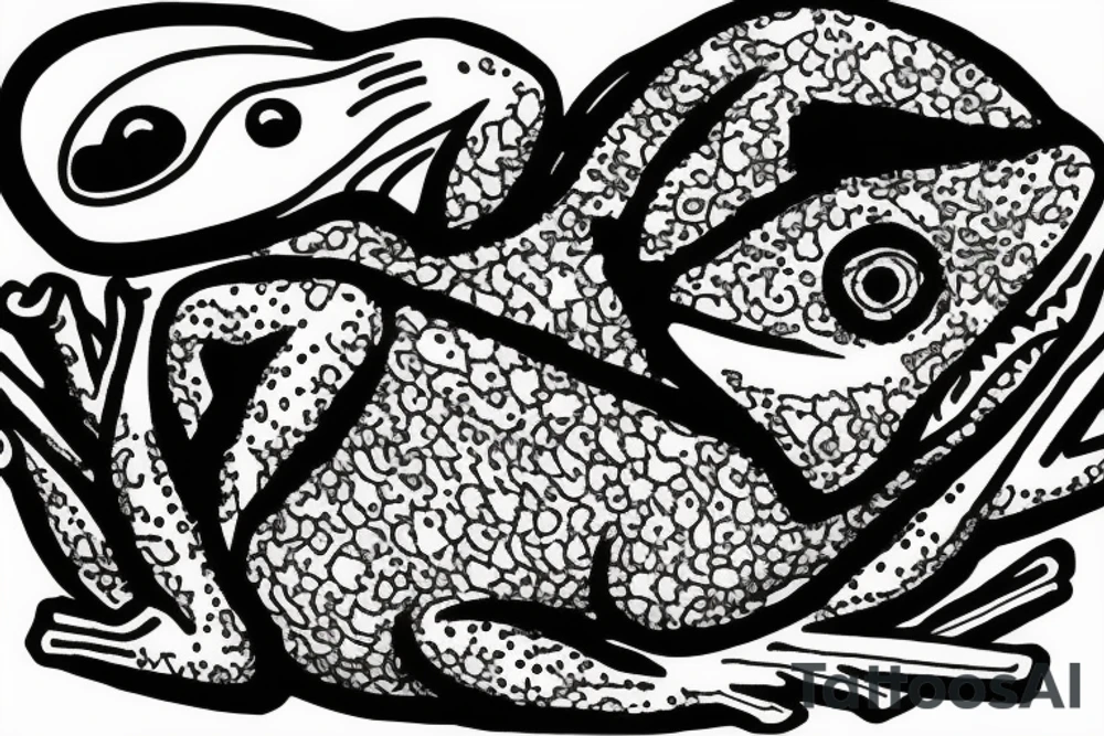 Frog smoking a joint tattoo idea