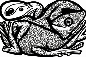 Frog smoking a joint tattoo idea