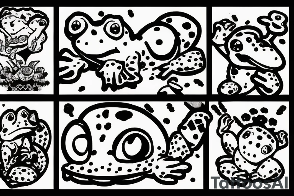 Toad smoking a joint tattoo idea