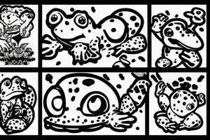 Toad smoking a joint tattoo idea