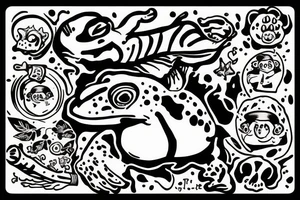 Toad smoking a joint tattoo idea