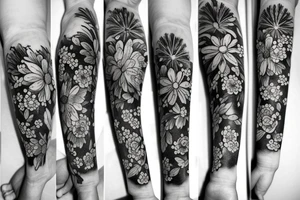 bouquet of flowers, which are all different tattoo idea