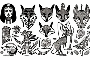 fox, Egypt, god, Anubis tattoo idea