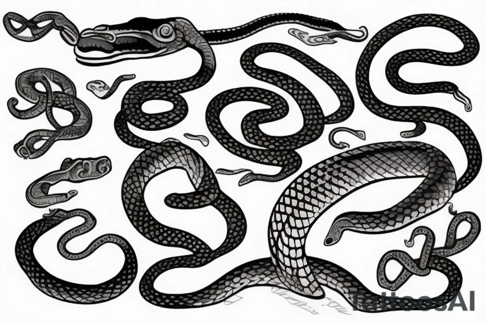 Meditation snake tattoo idea
