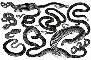 Meditation snake tattoo idea