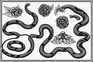 Meditation snake tattoo idea