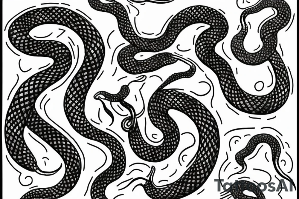 Meditation snake tattoo idea