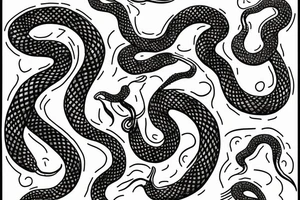 Meditation snake tattoo idea