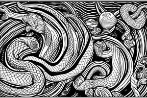 Meditation snake tattoo idea