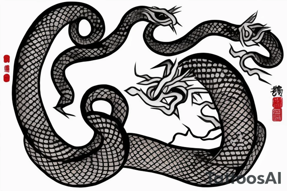 japanese sakura snake tattoo irezumi sleeve tattoo idea