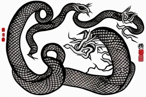 japanese sakura snake tattoo irezumi sleeve tattoo idea