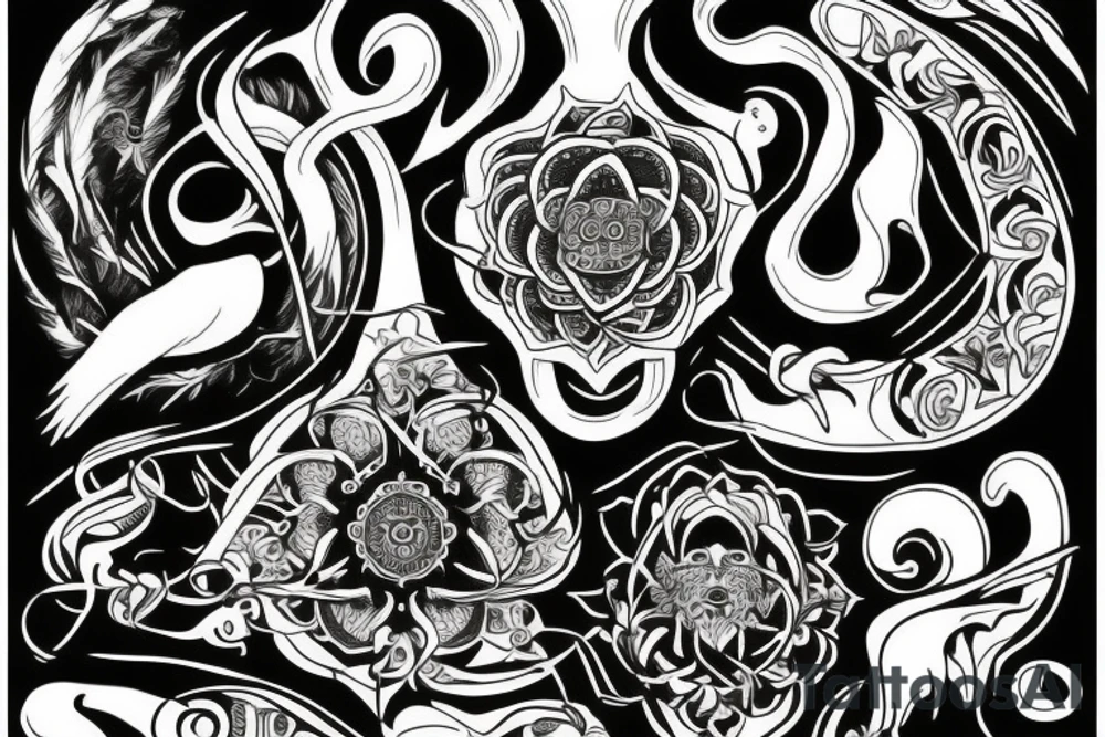 Spiritual, life, courage tattoo idea