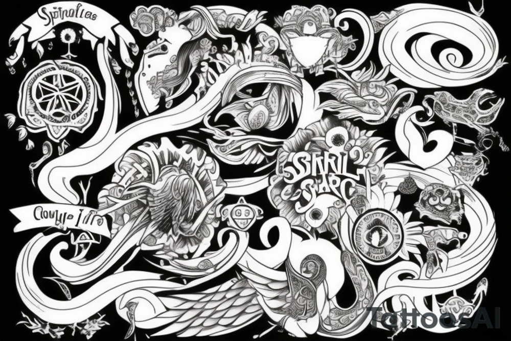 Spiritual, life, courage tattoo idea
