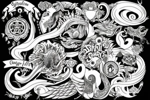 Spiritual, life, courage tattoo idea