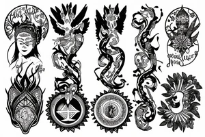 Spiritual, life, courage tattoo idea