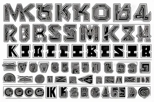 Combine the letters K and A with the digit 4 tattoo idea
