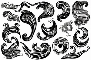 sea waterline waves for arm band tattoo idea