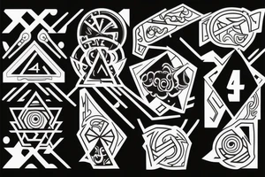 Combine K, A and 4 tattoo idea