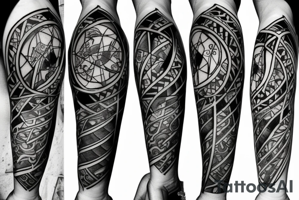 hourglass, traingle and arrow tattoo idea