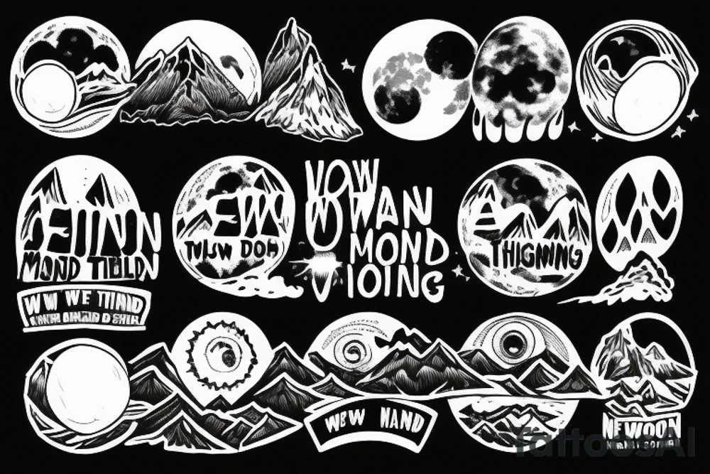 New Zealand mount doom, full moon, “we can do hard things” tattoo idea New Zealand mount doom, full moon, “we can do hard things” tattoo idea