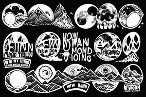 New Zealand mount doom, full moon, “we can do hard things” tattoo idea