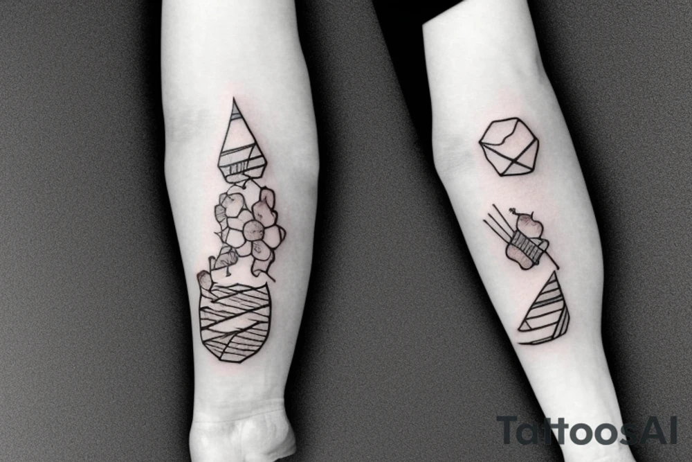 Japonese minimal sleeve tattoo idea