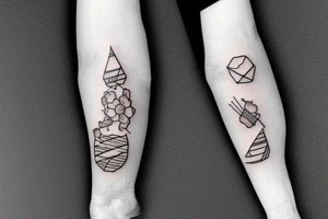 Japonese minimal sleeve tattoo idea
