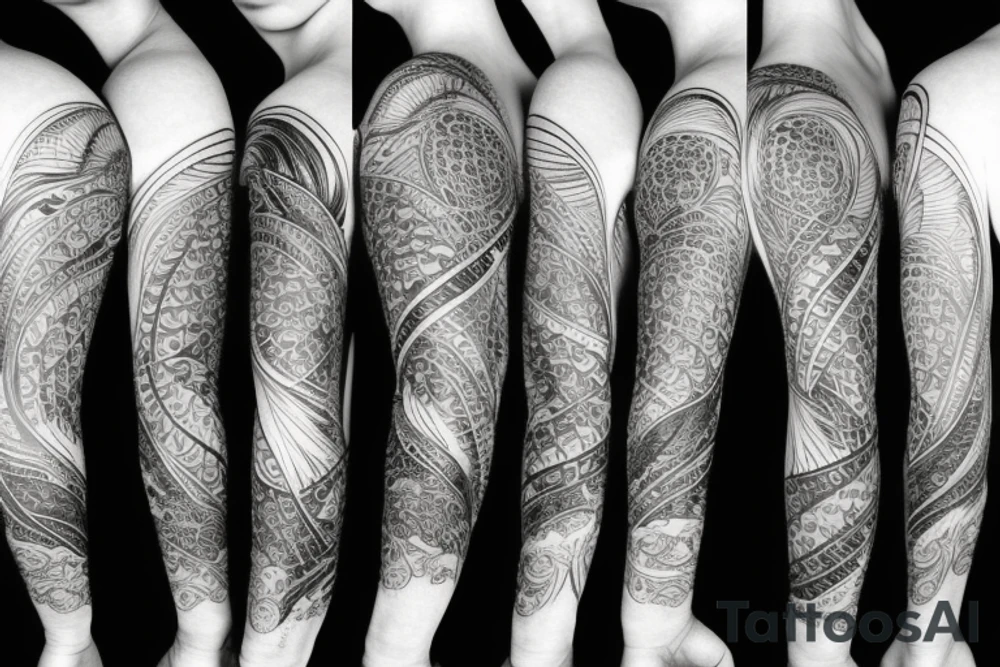 sleeve, related to nature, minimal tattoo idea