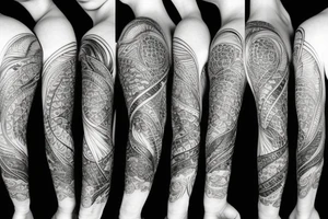 sleeve, related to nature, minimal tattoo idea
