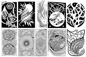 sleeve, related to nature, minimal tattoo idea