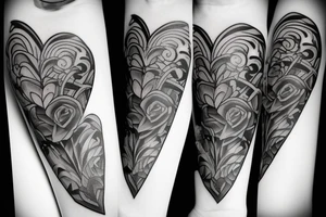 heart coffin tattoo idea