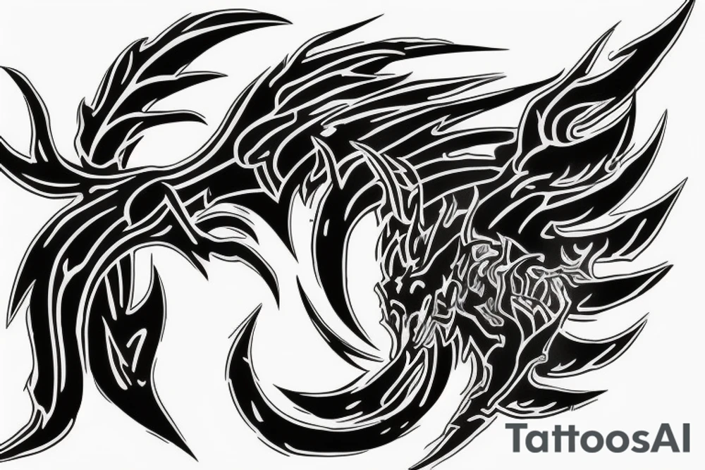 Scorpio from the mortal combat, on ice and flame tattoo idea